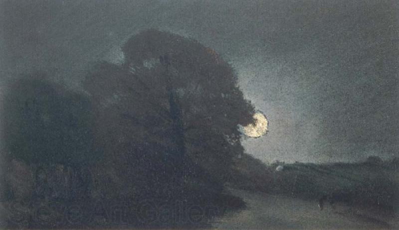 John Constable The edge of a heath by moonlight